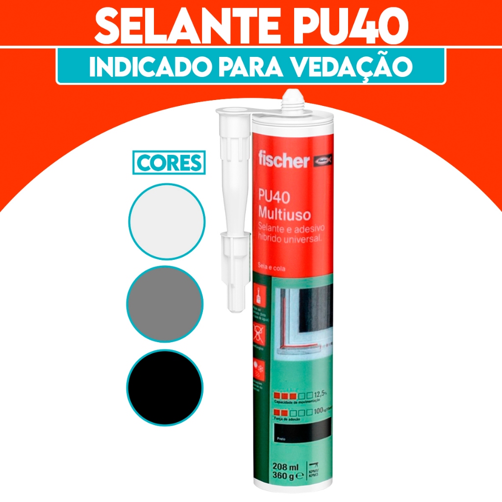 Selante Silicone Pu40 Profissional Construção 400g Vedação Adesivo