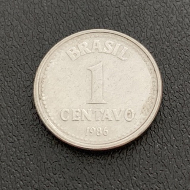 Moeda antiga 1 centavo de 1986 Brasil