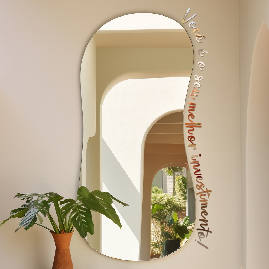 FRASE: VOCÊ É O SEU MELHOR INVESTIMENTO! frases decorativas para paredes espelho decorativos