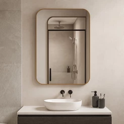 Espelho Decorativo Retangular 60x40 Sala Quarto Banheiro Closet