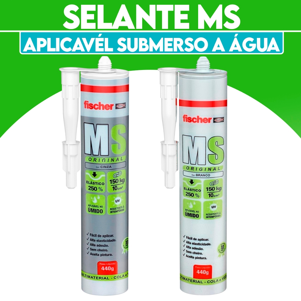 SelanteFischer Ms Branco e Cinza 400g Construção Cola Sela Veda