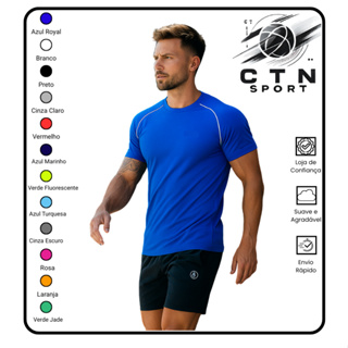 Camiseta Masculina Dry Fit Slim Fitness Esportiva Academia Treino Corrida em Oferta na Shopee