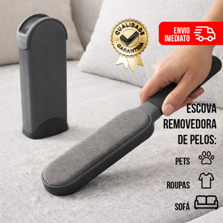 Escova Removedora de Pelos Pet – Tira Pelos de Roupa e Sofá – Reutilizável – Pronta Entrega em Oferta na Shopee