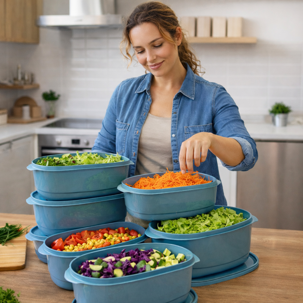 Kit 05 Potes 3 litros Herméticos Saladeira Grande Plástico Cores Alta Vedação Cozinha Alimentos em Oferta na Shopee