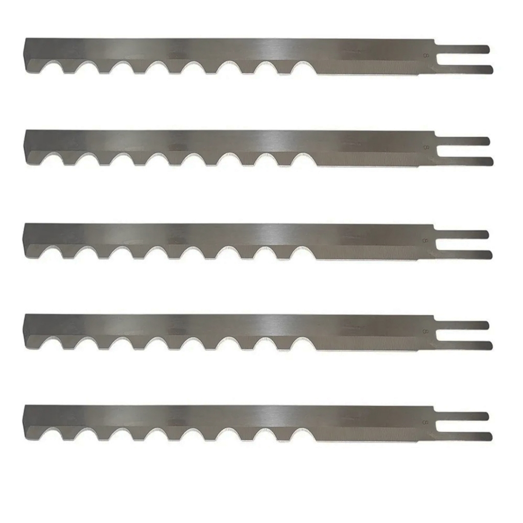 Faca Ondulada para Máquina de Corte Cortar Tecido 8 Polegadas Kit com 5 Unidades