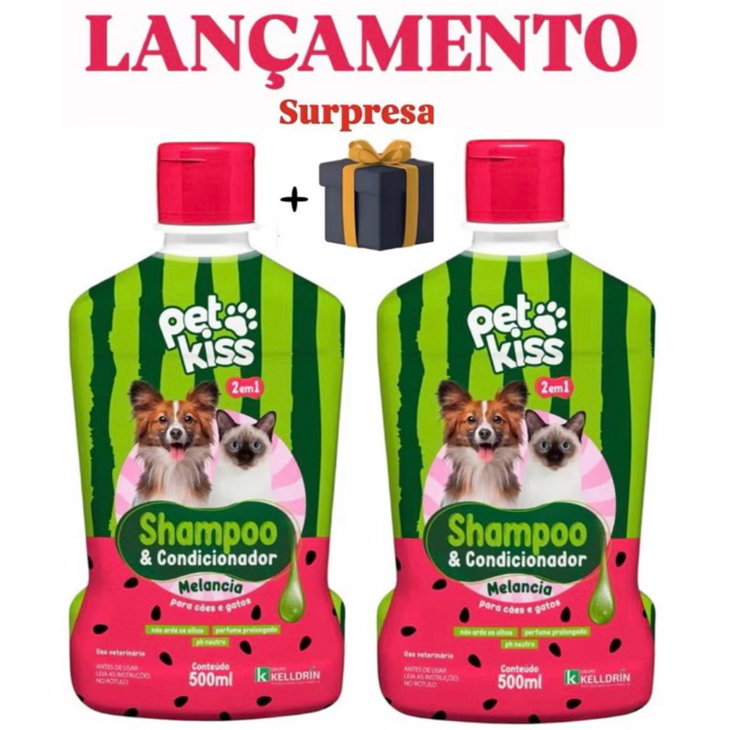Kit C/ 1 Litro 2 Frascos Shampoo E Condicionador Melancia 2 Em 1 Novo da Kelldrin 500ml LANÇAMENTO em Oferta na Shopee