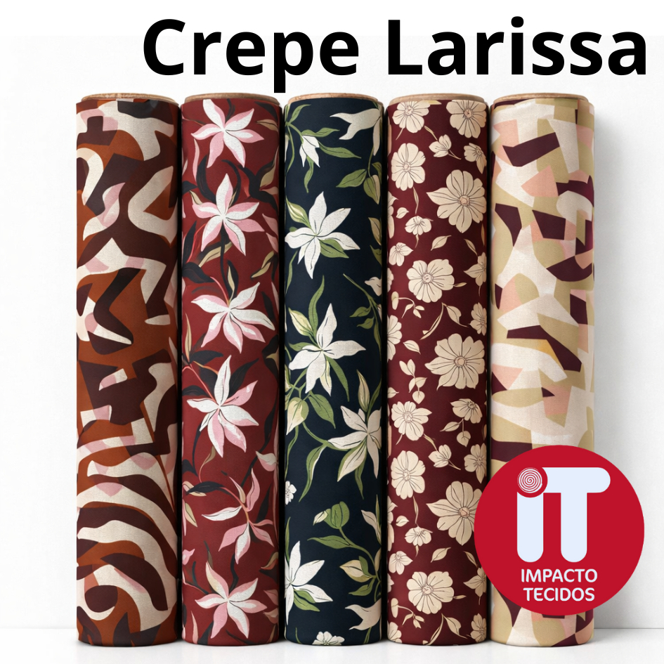Tecido Crepe Larissa estampado e Liso 1 metro x 1,50 em Oferta na Shopee
