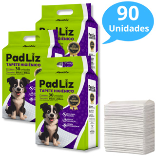 Kit 3 Tapete Higiênico para Cachorro Padliz 60 x 60 cm 90 Unidades - Petliz em Oferta na Shopee