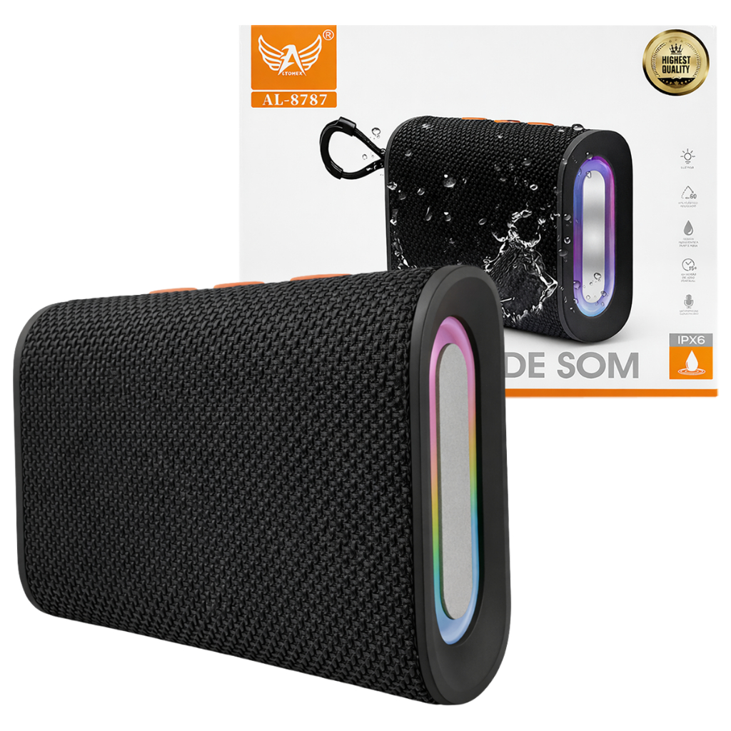 Caixa De Som Bluetooth Portátil Resistente Água Com Rádio Fm Entrada Usb Aux em Oferta na Shopee