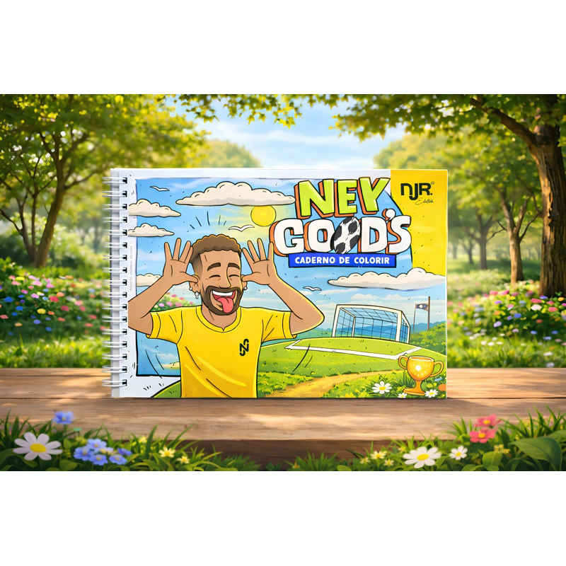 Neygoods Caderno Oficial De Colorir Desenho 35pag Neymar Jr Amarelo
