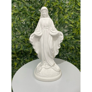 Imagem De Nossa Senhora Das Graças 28cm - Em Gesso Cru - Acabamento Impecável - Rico em Detalhes. em Oferta na Shopee