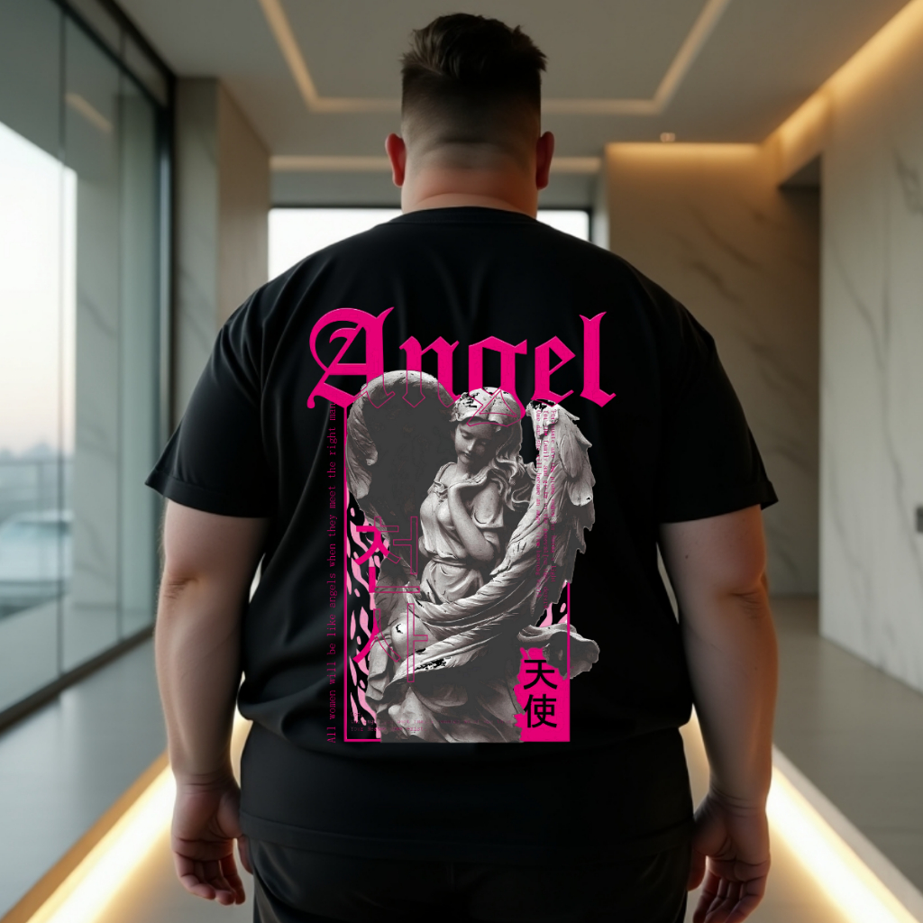 camiseta camisa masculina Anjo Style Exercito plus size malha premium