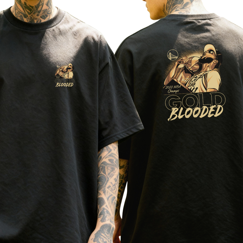 Camiseta Oversized Golden State Warriors Blusa Streetwear 100% Algodão HeavyWeight Gringa