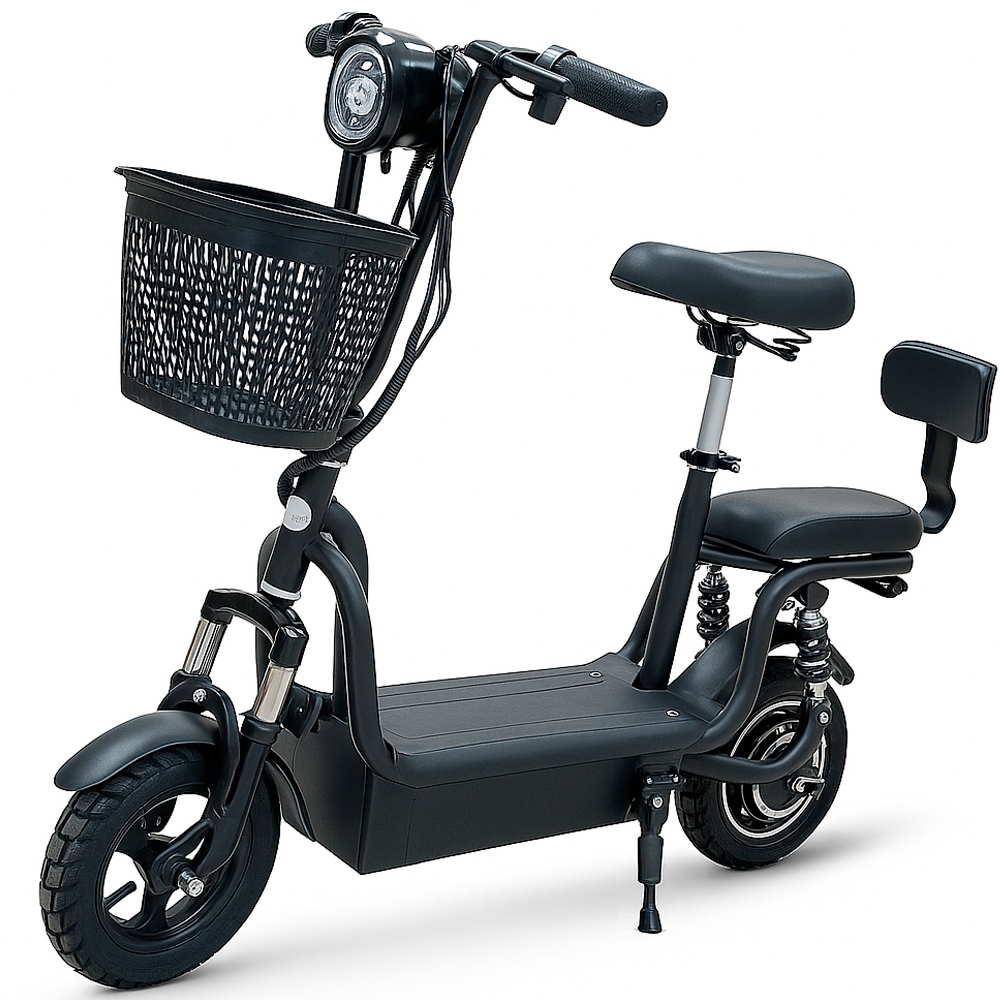 Patinete Elétrico Adulto E-SCOOTER Off-Road 350W Com Bando Duplo 35KM/H Suporta 150Kg Autonomia de Até 30Km