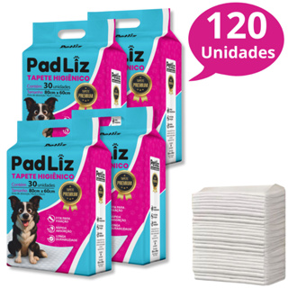 Kit 4 Tapete Higiênico para Cachorro Padliz 80 x 60 cm 120 Unidades - Petliz em Oferta na Shopee