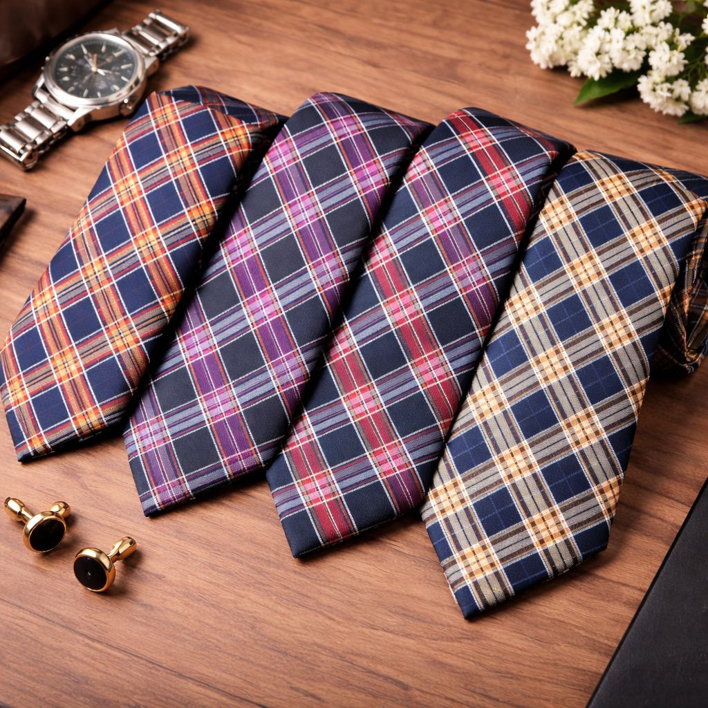 Gravata Xadrez Semi-Slim Jacquard Modelos Variados Premium Várias Cores Sem Nó Moda Social Maculina em Oferta na Shopee