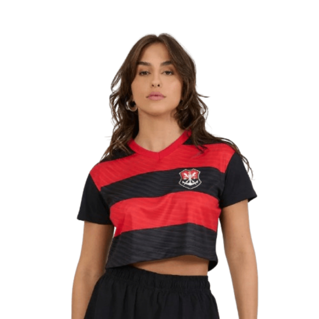 Cropped Flamengo Movimentar Braziline em Oferta na Shopee