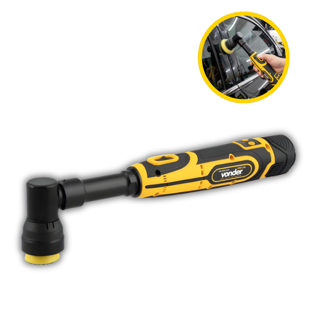 Imagem Politriz Mini Automotiva Vonder PMV120 12V Profissional 2 Baterias