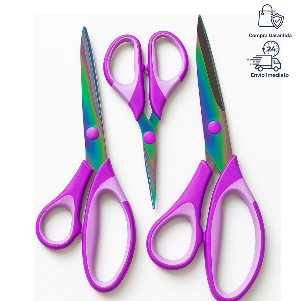 Kit Tesoura Laiza de Titânio Corte Costura Artesanato Não Perde Corte em Oferta na Shopee