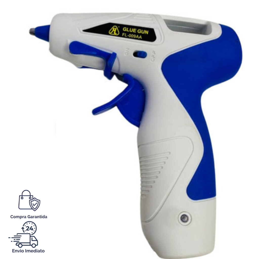 Pistola De Cola Quente Sem Fio Premium Bico Fino  - Azul