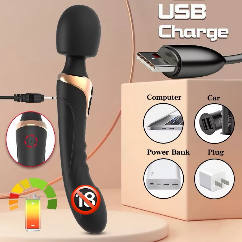 Vibrador Varinha mágica Luxo toque macio Vibrar 2 Pontos 10 modos de vibração e Recarregável Sex Shop LX-02 — imagem 2 de 2