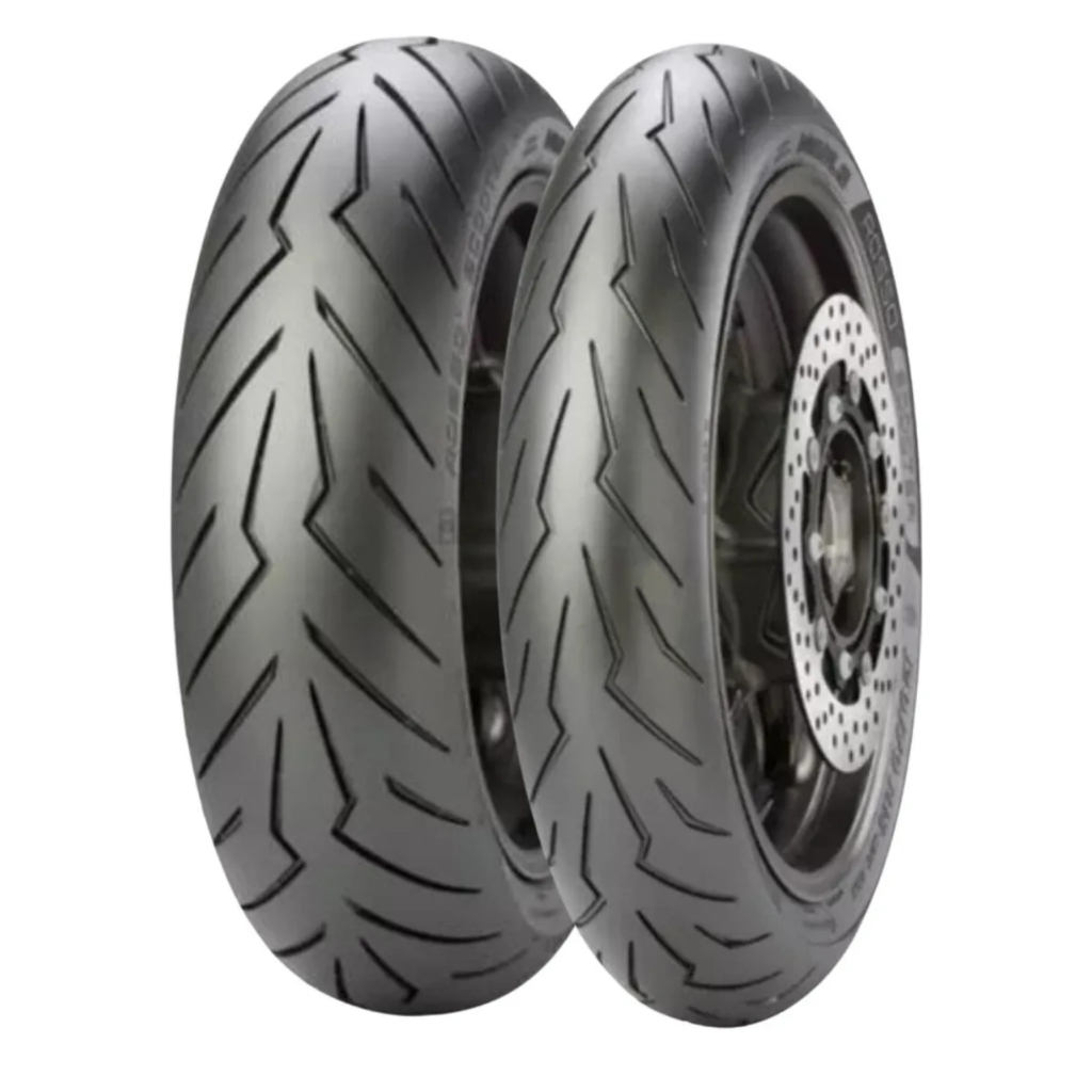 Par Pneu 110/70-14 + 130/70-13 Diablo Rosso Scooter Pirelli em Oferta na Shopee