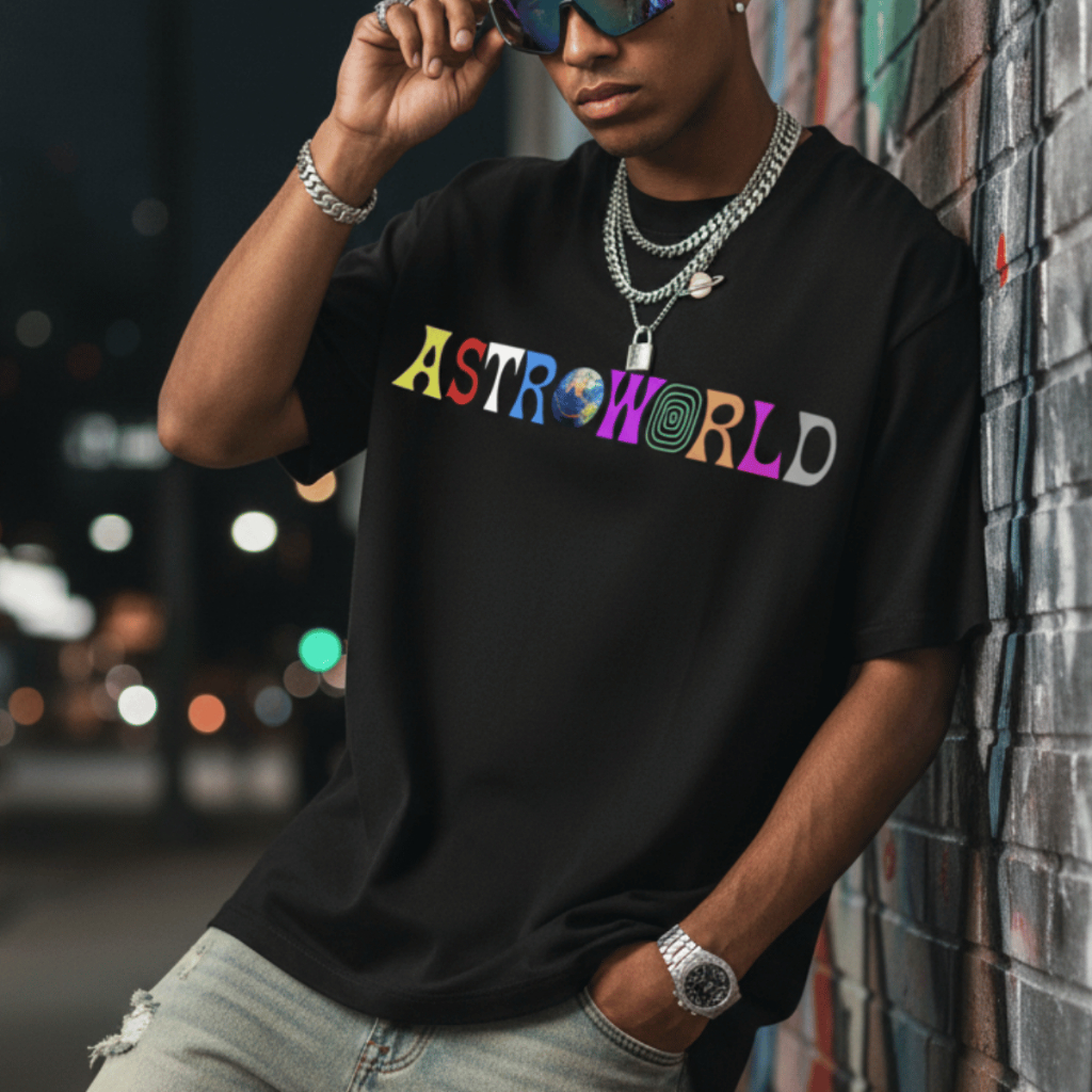 Camiseta Oversized Travis Scott Astroworld Wish You Were Here Em Algodão 100% Estampa Premium