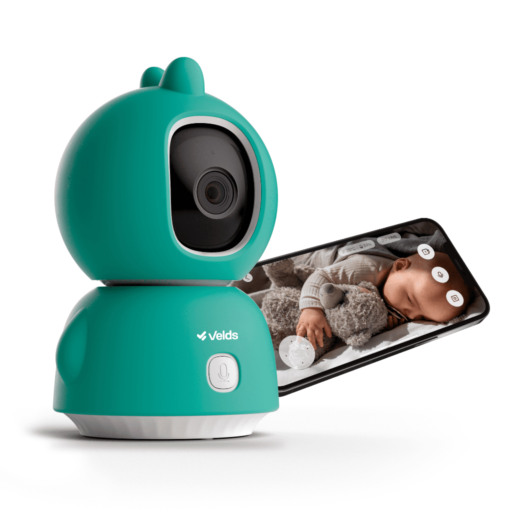 Babá Eletrônica Inteligente Velds, Visão Noturna e Detecção De Choro, c/ Capinha de Dinossauro