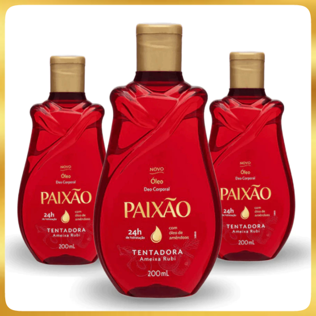 Kit 3 Óleo Desodorante Corporal Tentadora Ameixa Rubi Frasco 200ml Paixão em Oferta na Shopee