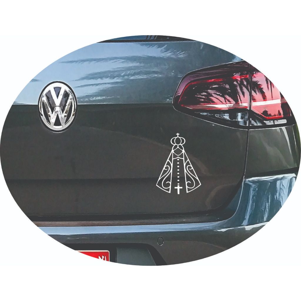 Par Adesivos Santa Santinha Católico Carro Moto