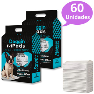 Kit 2 Tapete Higiênico para Cachorro Doggin Pads 80 x 60 cm - 60 Unidades em Oferta na Shopee