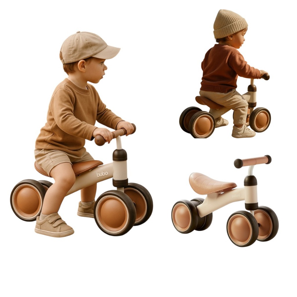 Bicicleta Buba De Equilíbrio 4 Rodas Infantil Sem Pedal Bebê Andador Criança +9 Meses