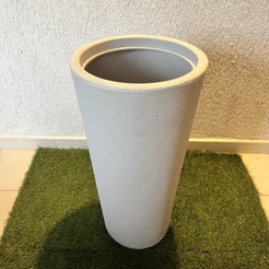 Vaso Decorativo Polietileno para Plantas Coluna Cone Redonda Medidas 67x32x24cm