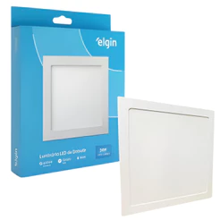 PAINEL PLAFON DE EMBUTIR 24W 6500K BRANCO FRIO QUADRADO BIVOLT 28x28cm - ELGIN