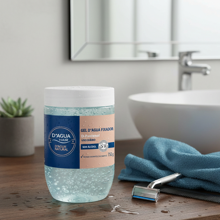GEL FIXADOR PANTENOL PARA CABELOS  750G D' ÁGUA  NATURAL em Oferta na Shopee