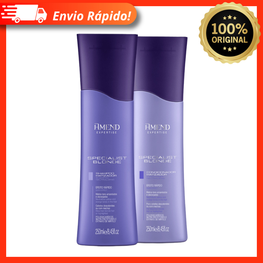 Combo Amend Specialist Blonde Shampoo e Condicionador 250ml