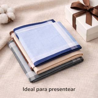 Kit Lenço de Algodão 40cm - 3 Peças | Bolso de Terno | Seca Suor Rosto Mãos | Acessório Masculino Elegante Multiuso em Oferta na Shopee