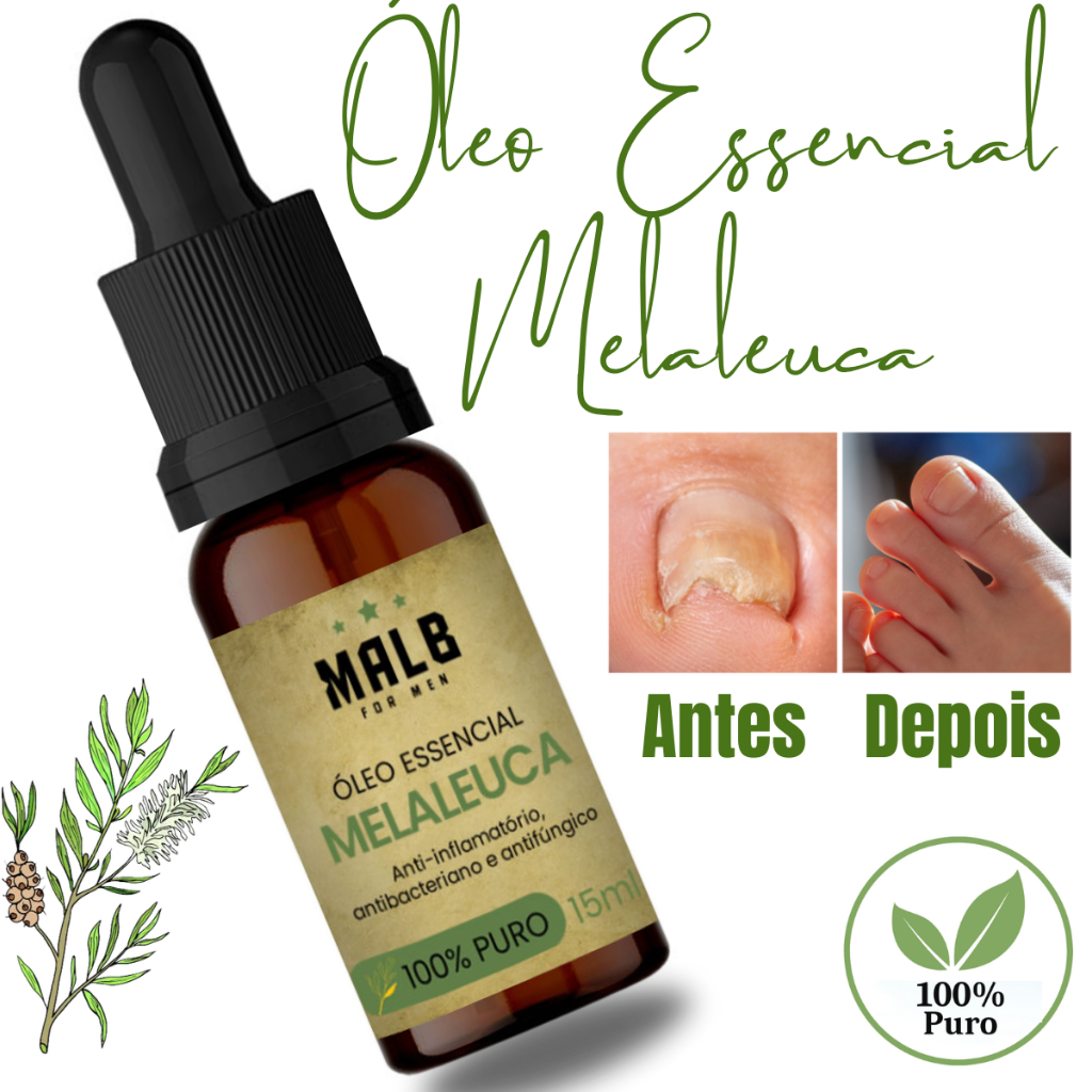 Oleo Essencial Melaleuca 100% Puro Australiano Tea Tree 15ML- Malb For Men em Oferta na Shopee