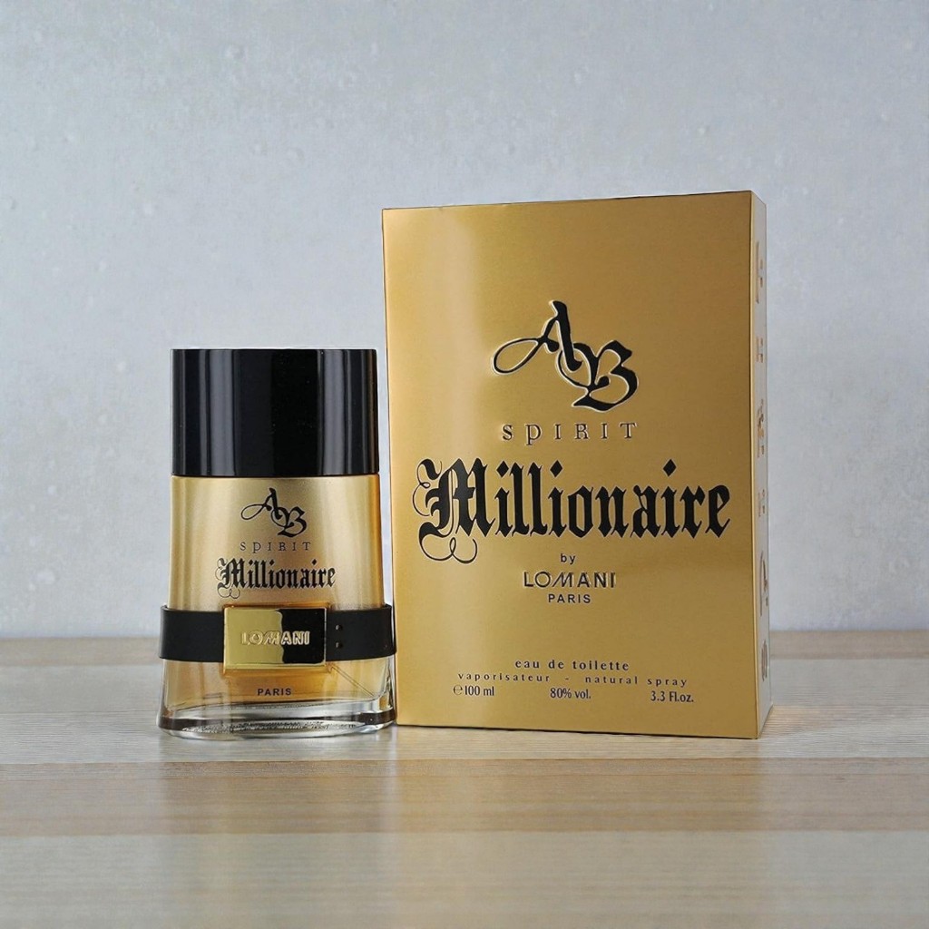 Perfume AB Spirit Millionaire Lomani Paris Eau de Toilette 100ml – Masculino, Amadeirado Oriental e Marcante em Oferta na Shopee
