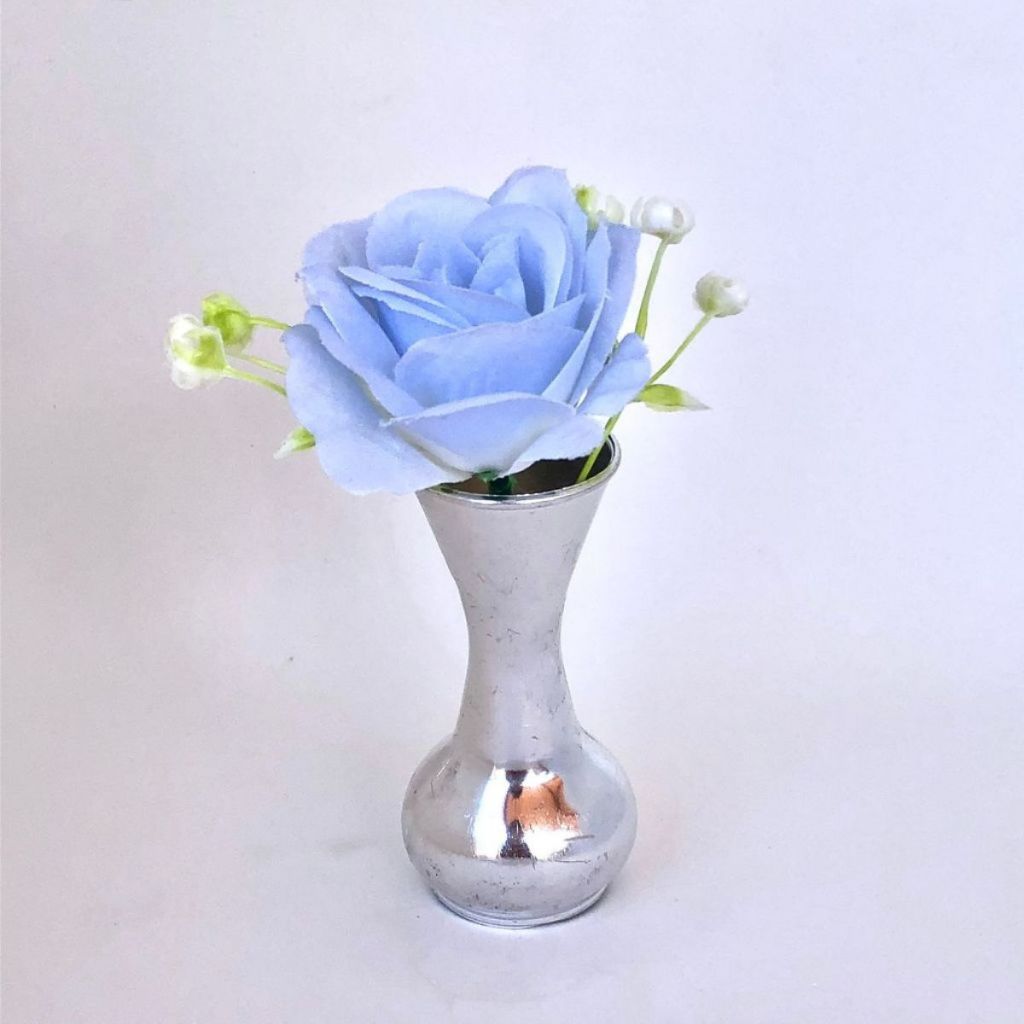 Kit Vasos Decorativos Flor Arranjo Vaso Planta Decoração Plástico Sala Metalizado Enfeite
