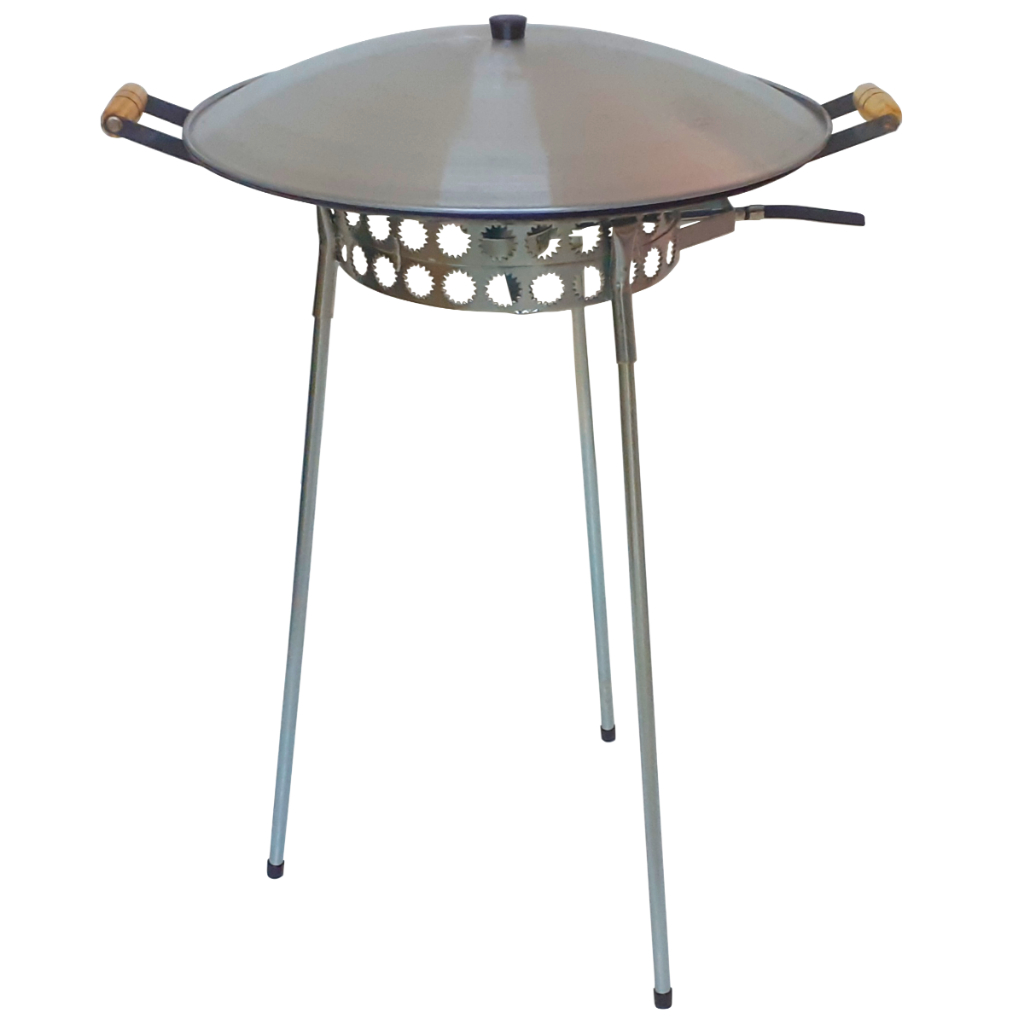 Super Tacho com Tampa Disco de Arado 57cm com Fogareiro Completo Kit Gás Mangueira e Registro