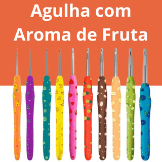 Agulha Crochê Soft Aromas Cabo Borracha Circulo Edição Limitada