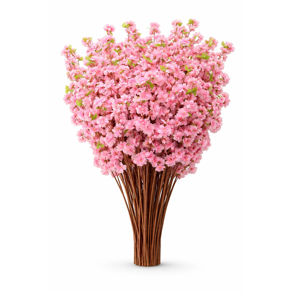 100 Galhos Flor De Cerejeira Pessegueiro Decoração Eventos
