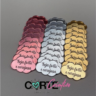 KIT 10 UNIDADES APLIQUE NUVEM Escrita:Seja Forte e Corajosa(o) em Oferta na Shopee