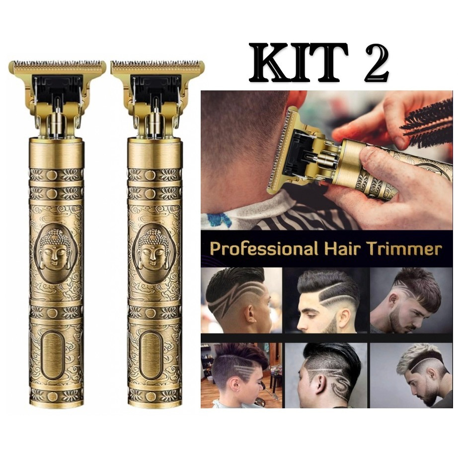 Kit Máquina De Cortar Cabelo e Fazer a Barba Masculina Designer Aleatório Elétrico Profissional em Oferta na Shopee