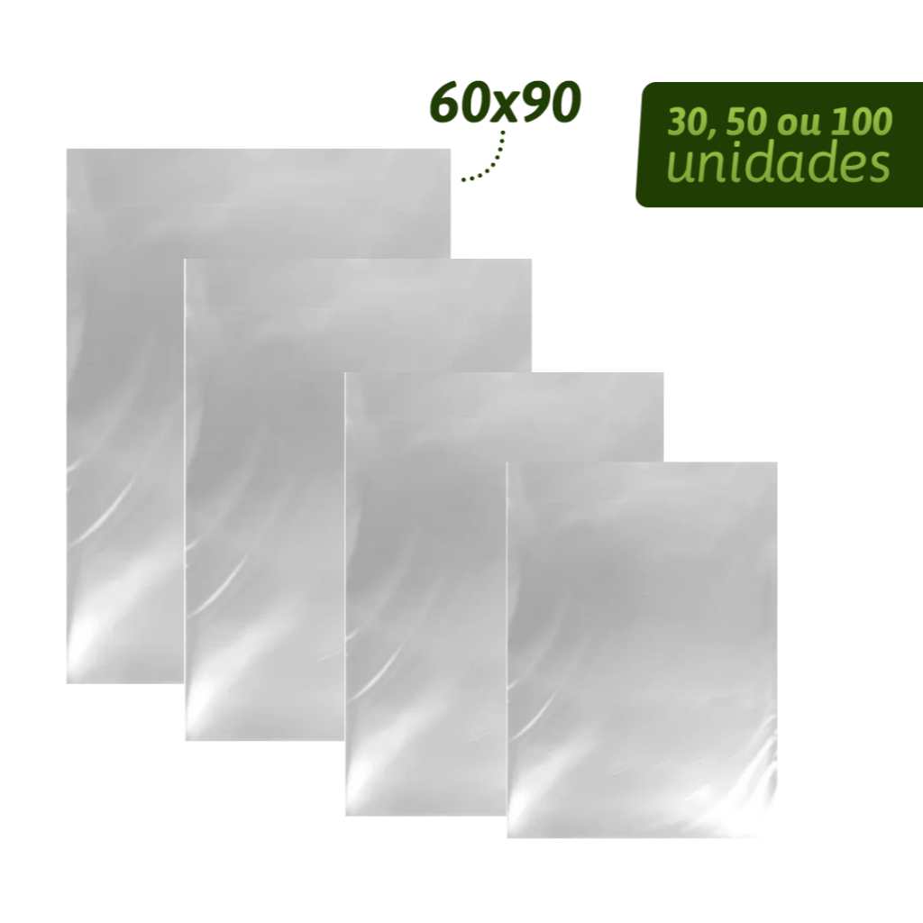 Kit 100 Sacos 60x90 Transparente para Embalagem Super Reforçado Embalagem Reciclável Resistente em Oferta na Shopee