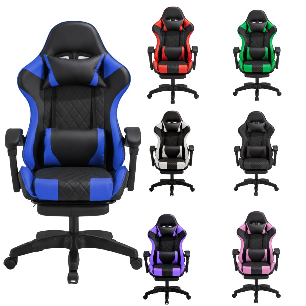 Imagem Cadeira Gamer Escritório Giratoria Estilosa Lods Gamers Ergonômica Apoio de Pe Cores Vibrantes Jogos