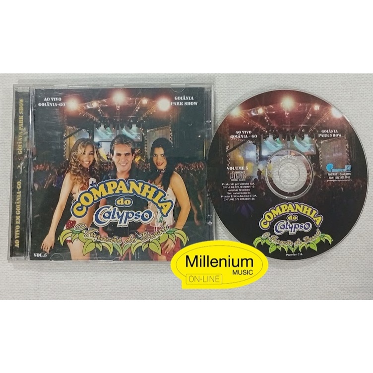 CD Companhia do Calypso O Furacão do Brasil Ao Vivo em Goiânia 2005 Original Gravadora Colecionmador  Ótimo Estado