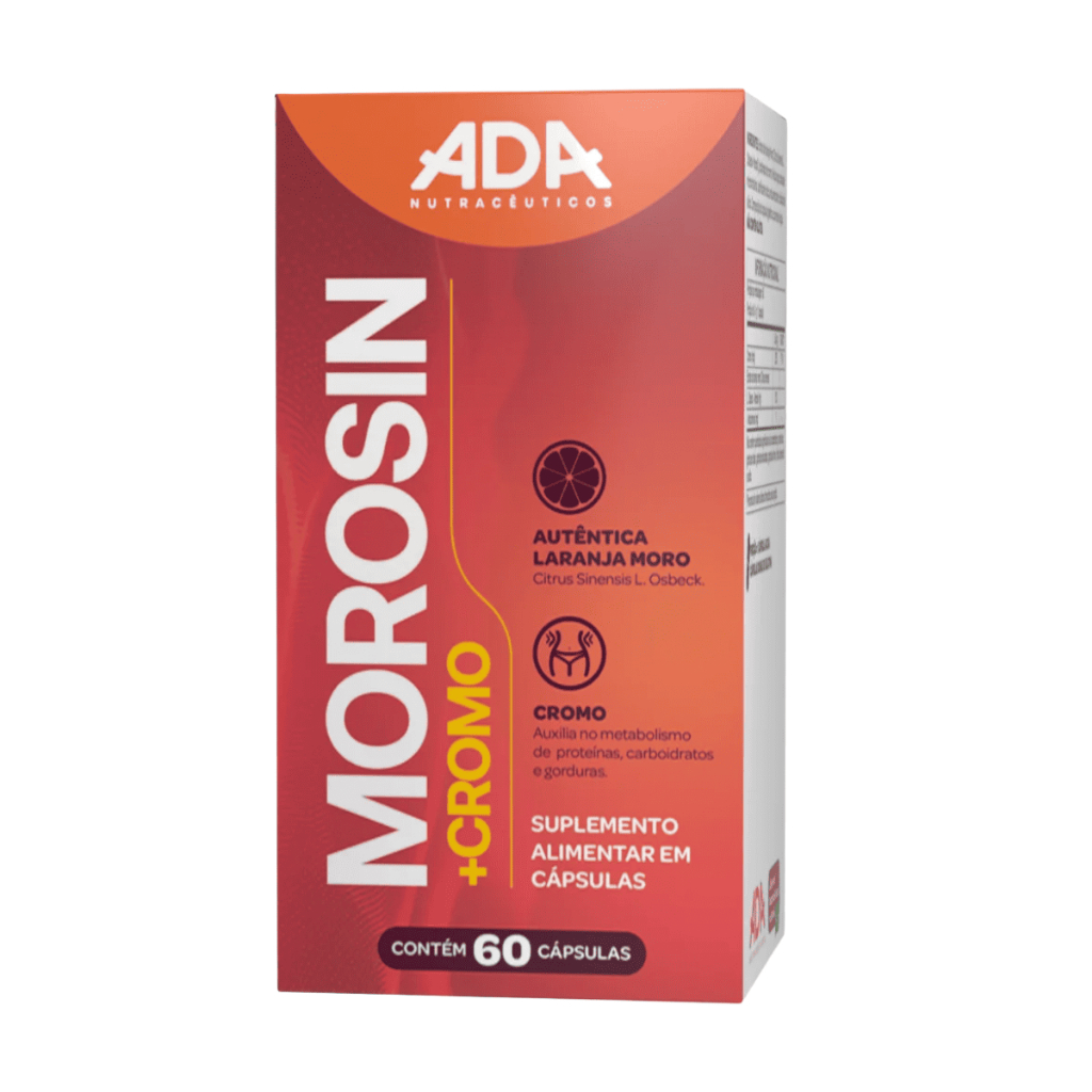 Suplemento Morosin + Cromo 60 Cápsulas Extrato Morosil Picolinato Térmogenico Laranja Moro pote