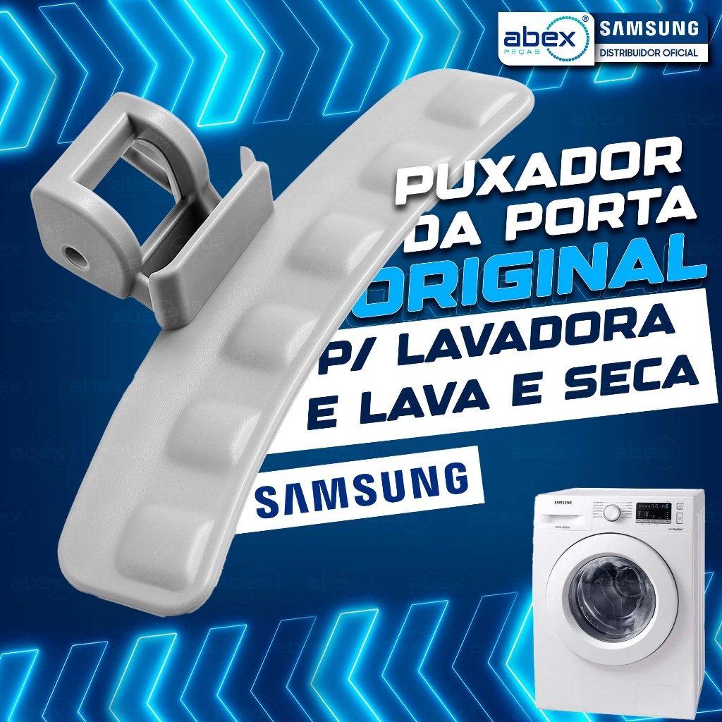 Puxador Da Porta Para Lavadora E Lava E Seca Samsung WD11M WD10M WD106 WD8854 DC64-01524A Original